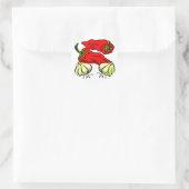 Sticker Rond Pepper au chili chaud et Graphisme d'oignon (Sac)