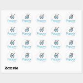 Sticker Rond Pepper Linux (Feuille)