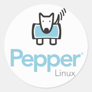 Sticker Rond Pepper Linux