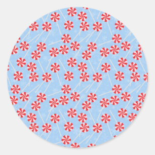 Sticker Rond Pepperment Minets bonbons Noël