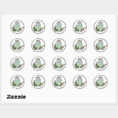 Sticker Rond Peppermint Scrub Label Illustration | Mint Spa  (Feuille)