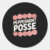Sticker Rond Peppermint Sse Festive Christmas Candy Theme Famil (Devant)