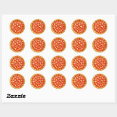 Sticker Rond Pepperoni Pizza (Feuille)