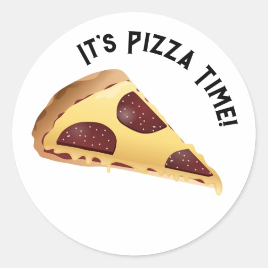 Sticker Rond Pepperoni Pizza (Devant)