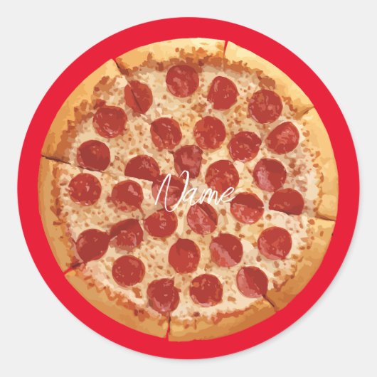 Sticker Rond Pepperoni Pizza Thunder_Cove (Devant)