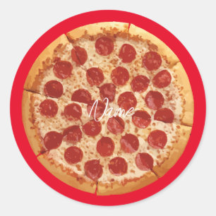 Sticker Rond Pepperoni Pizza Thunder_Cove