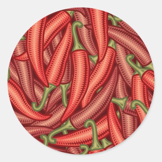 Sticker Rond Peppers chili (Devant)