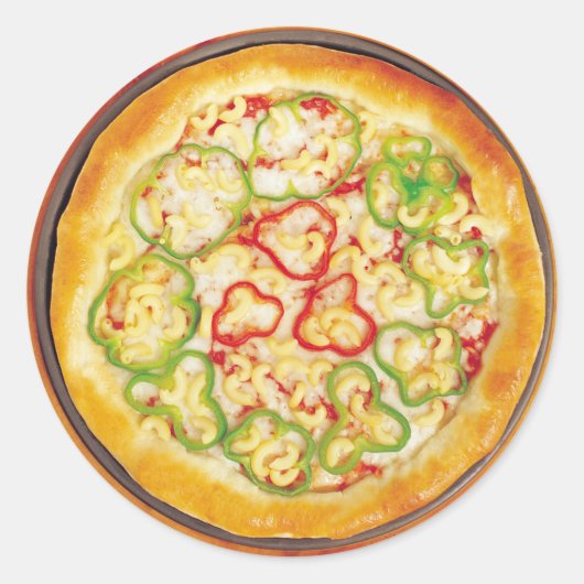 Sticker Rond Peppers Pizza (Devant)