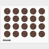 Sticker Rond Perception Art Word Inspirant (Feuille)