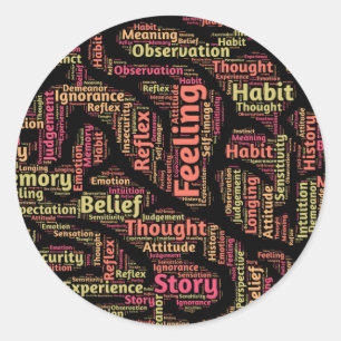 Sticker Rond Perception Art Word Inspirant
