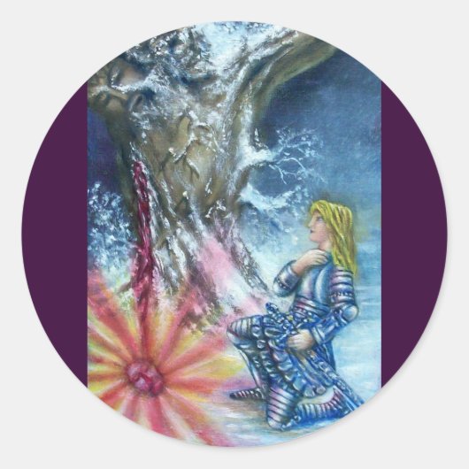 STICKER ROND PERCEVATION ET VISION DU SAINT-GRAIL (Devant)