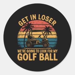 Sticker Rond Perdant, on va chercher ma balle de golf Gol