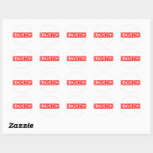 Sticker Rond Perdre le timbre (Feuille)