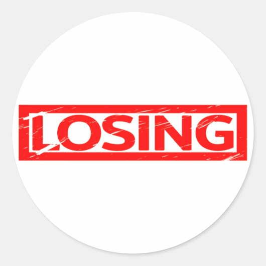 Sticker Rond Perdre le timbre (Devant)