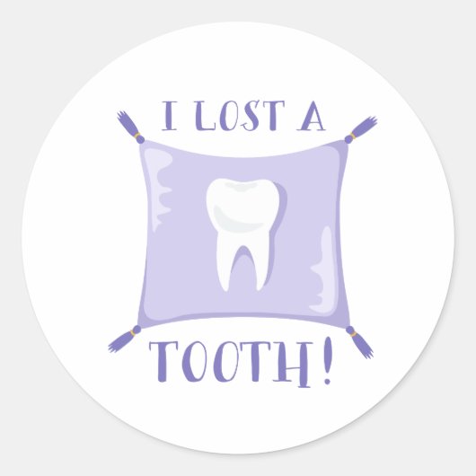 Sticker Rond Perdu Une Dent (Devant)