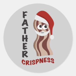 Sticker Rond Père Crise ! Bacon
