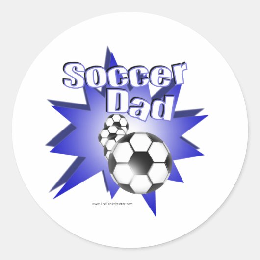 Sticker Rond PÈRE de football (Devant)