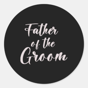 Sticker Rond Père De La Groom Tee Équipe Mariage De La Groom Pa