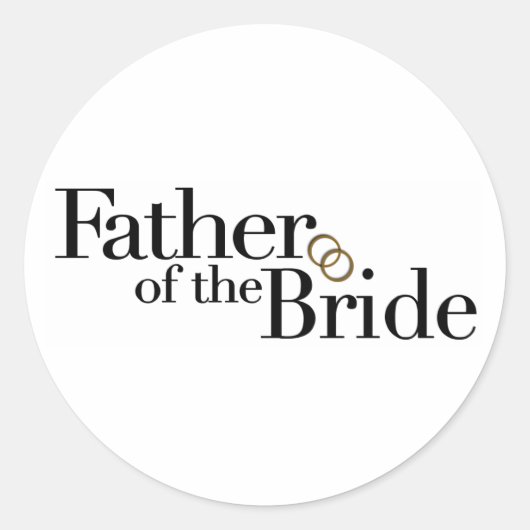 Sticker Rond Père De La Mariée (Devant)