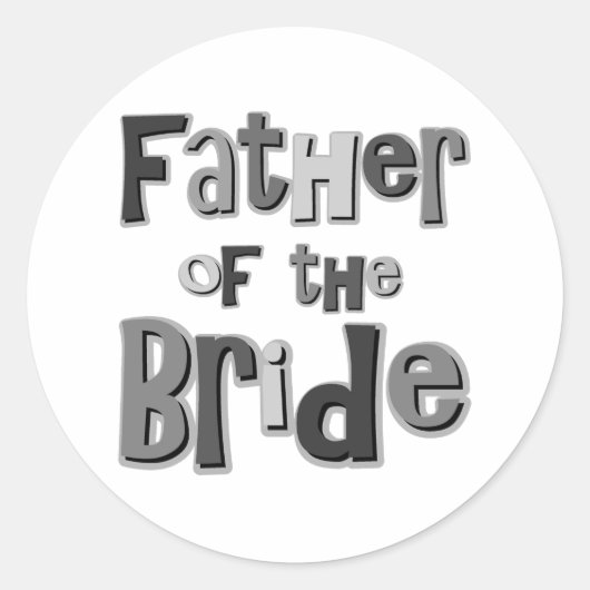 Sticker Rond Père de la Mariée Grey (Devant)