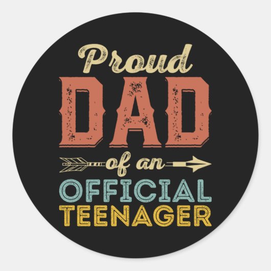 Sticker Rond Père de Proud (Devant)