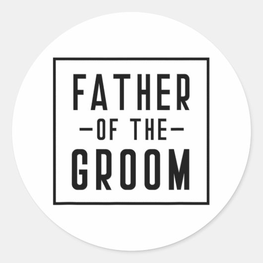 Sticker Rond Père du marié - Papa (Devant)