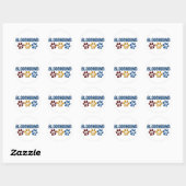 Sticker Rond PÈRE Empreinte de patte (Feuille)