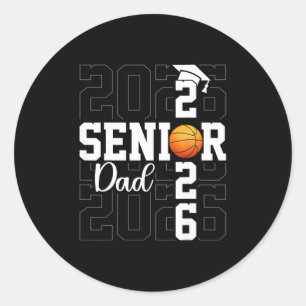 Sticker Rond Père fier Cl de 2026 Sketll père senior diplômé