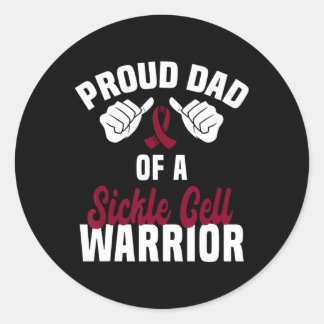 Sticker Rond Père Fière D'Un Guerrier De Cellule De Faucille - 