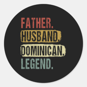 Sticker Rond Père Husnd Légende Dominique Dominique Papa père e