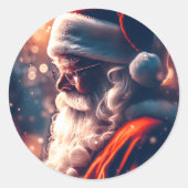 Sticker Rond Père Noël (Devant)