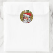 Sticker Rond Père Noël (Sac)