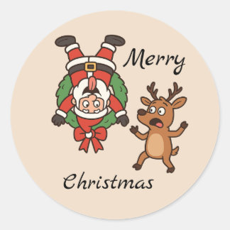 Sticker Rond Père Noël
