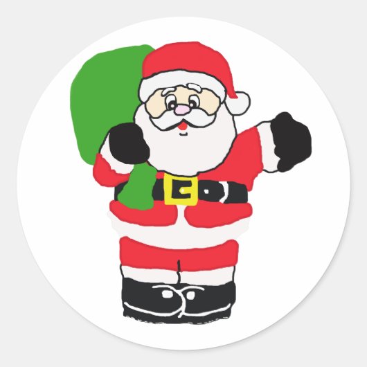 Sticker Rond Père Noël (Devant)
