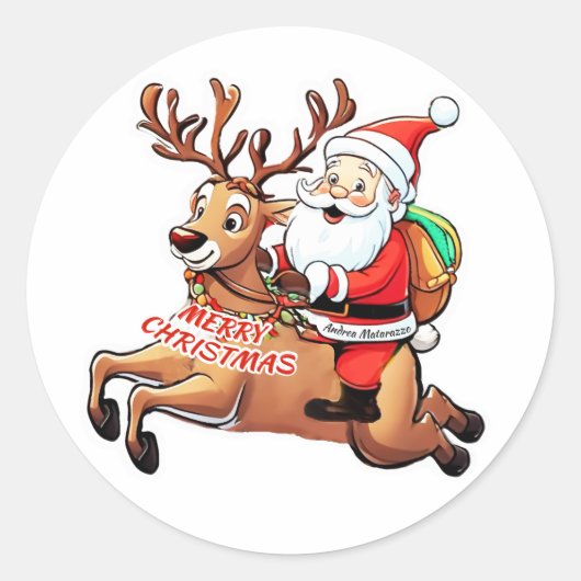 Sticker Rond Père Noël (Devant)