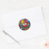Sticker Rond Père Noël (Enveloppe)
