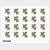 Sticker Rond Père Noël (Feuille)