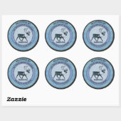 Sticker Rond Père Noël 1er Polar Airlift Sqdn - Subduit (Feuille)