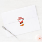 Sticker Rond Père Noël à l'envers (Enveloppe)