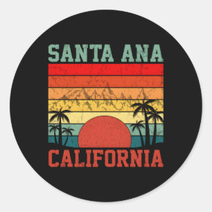Sticker Rond Père Noël Ana California