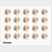 Sticker Rond Père Noël Christmas Name Tags (Feuille)