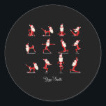 Sticker Rond Père Noël Christmas Yoga Pose Père Noël Namaste Na<br><div class="desc">Père Noël Christmas Yoga Pose Père Noël Namaste Namasleigh</div>