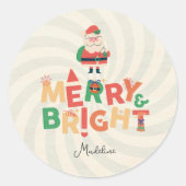 Sticker Rond Père Noël coquin (Devant)