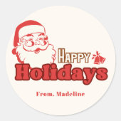 Sticker Rond Père Noël coquin (Devant)