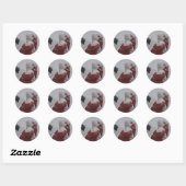 Sticker Rond Père Noël de Noël (Feuille)