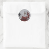 Sticker Rond Père Noël de Noël (Sac)