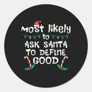 Sticker Rond Père Noël définira très probablement la fête de No