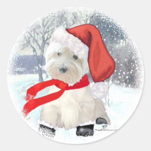 Sticker Rond Père Noël en bottes