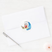 Sticker Rond Père Noël et RuDoLf (Enveloppe)