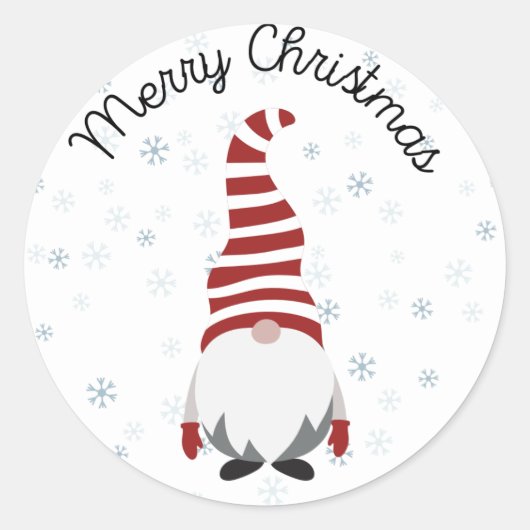 Sticker Rond Père Noël Gnome 2 (Devant)